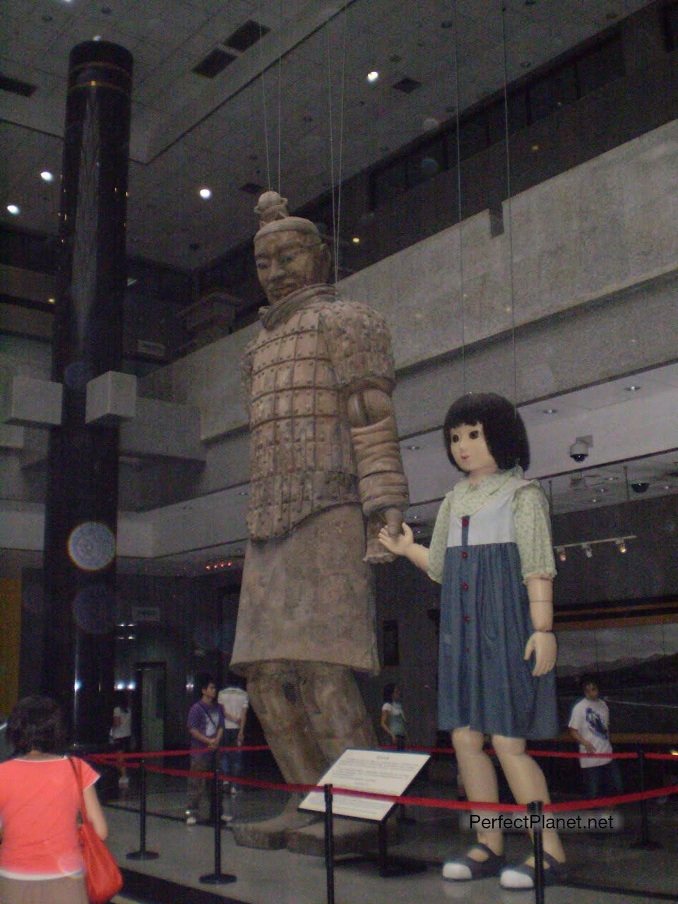 Statue in the pavillion Terracotta Warriors